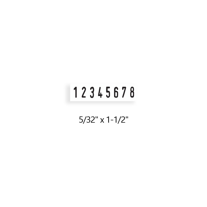 Xstamper® Pre-Inked Stock Number Stamp is available in 2 ink colors: red & black. Refillable. Impression size: 5/32" x 1-1/2". Orders ship free over $75!