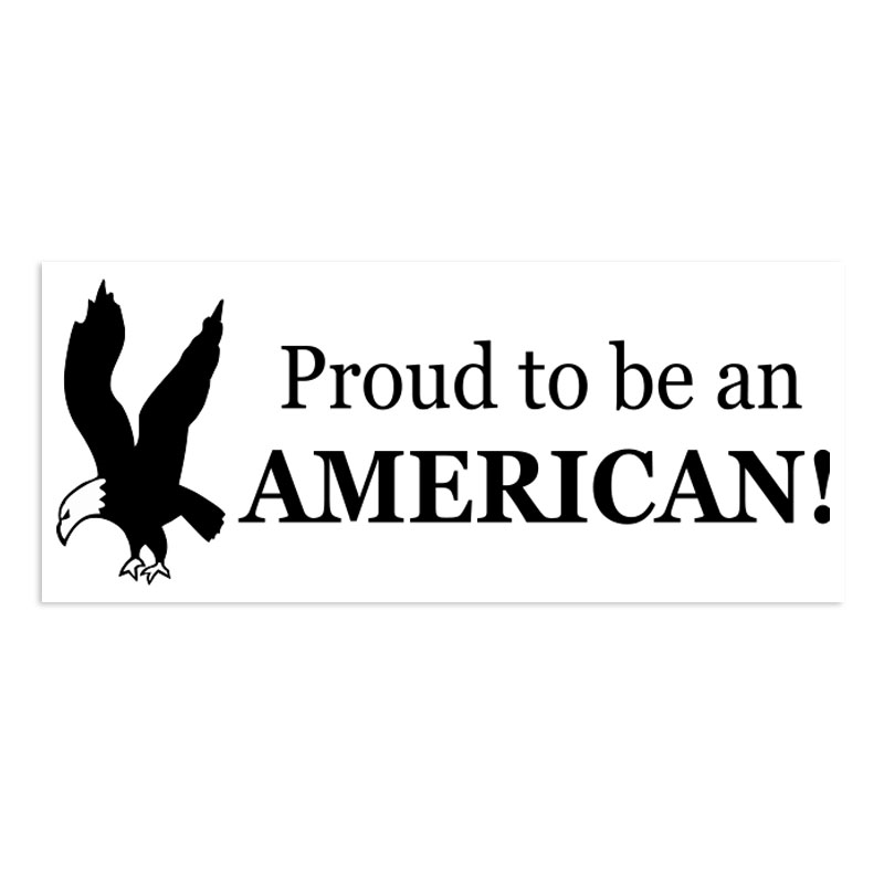 This self-inking patriotic stamp says Proud to be an American and is 7/8" x 2-3/8" w/ an eagle design. Available in 11 ink colors. Orders over $75 ship free!