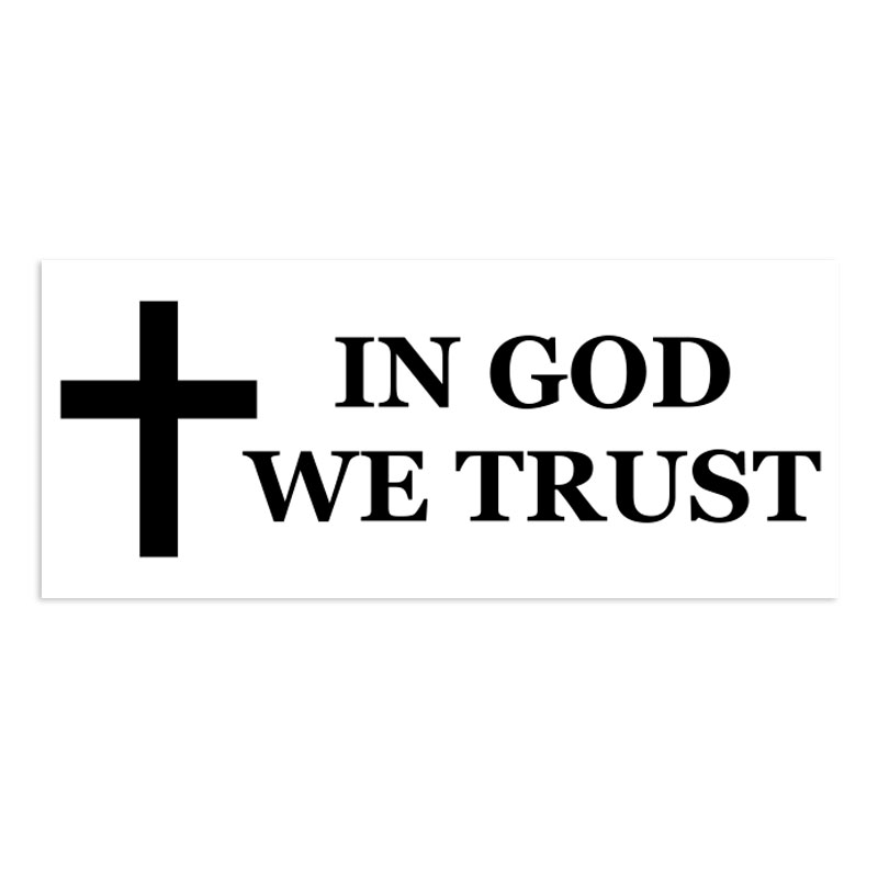 This IN GOD WE TRUST self-inking patriotic stamp is 7/8" x 2-3/8" with a Cross design and is available in 11 ink colors. Orders over $75 ship free!