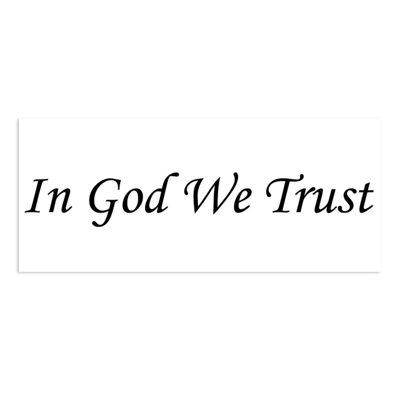 This self-inking patriotic stamp reads "In God We Trust" and is approximately 7/8" x 2-3/8". Available in 11 ink colors. Orders over $75 ship free!