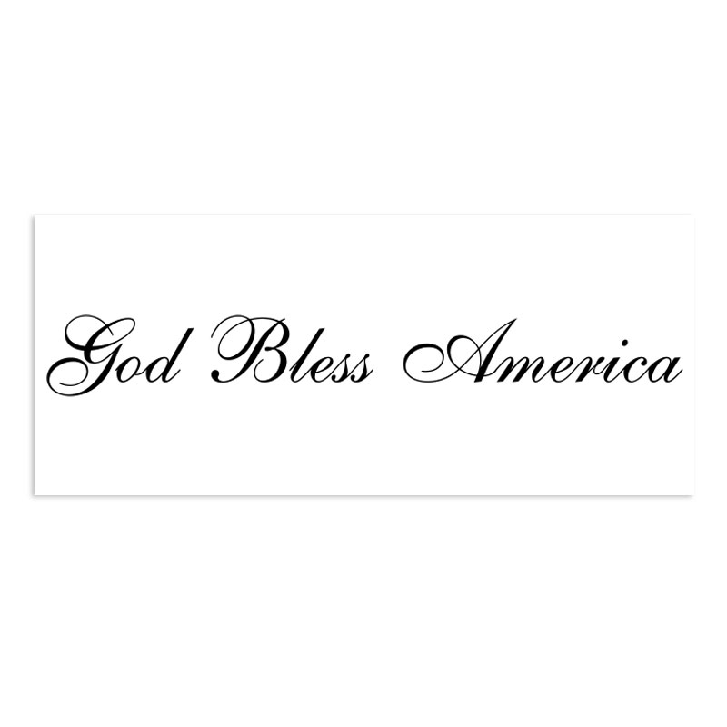 This God Bless America script self-inking patriotic stamp has an impression size of 7/8" x 2-3/8" & is available in 11 ink colors. Orders over $75 ship free!