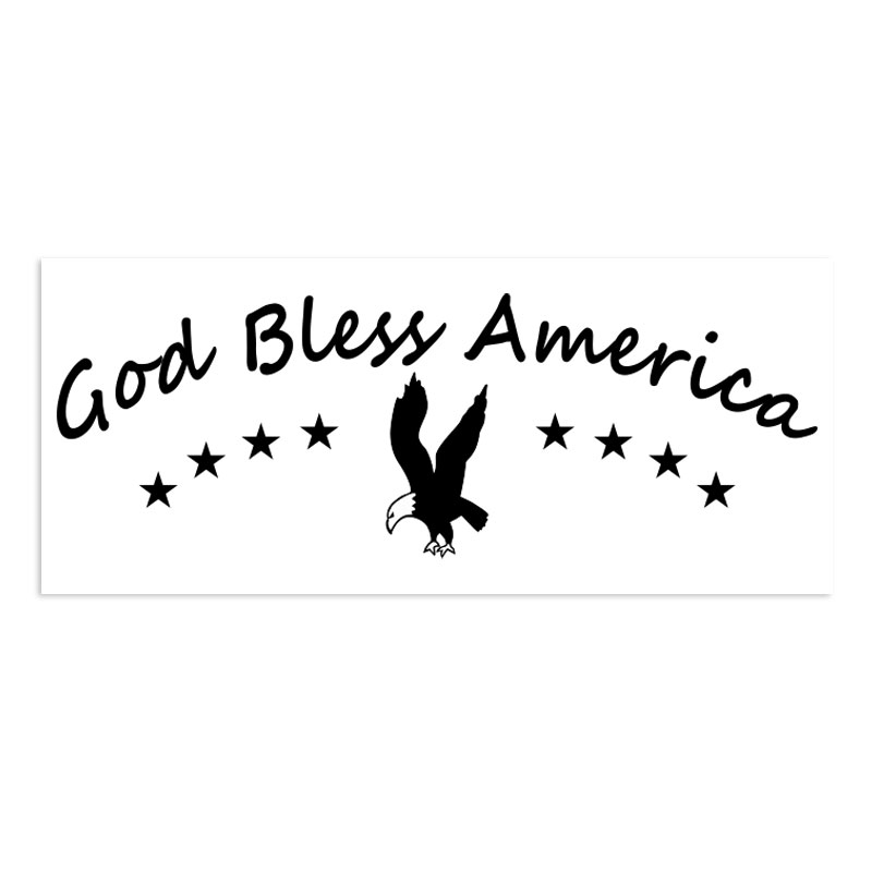 This God Bless America w/ stars & eagle self-inking stamp has an impression size of 7/8" x 2-3/8" & is available in 11 ink colors. Orders over $75 ship free!