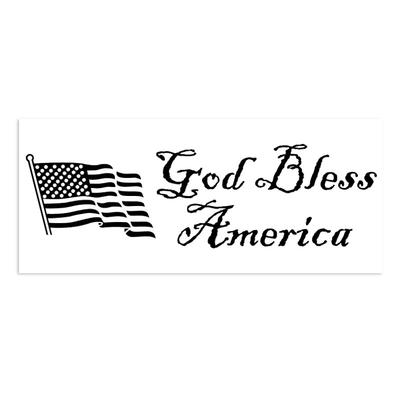 Show patriotism with this God Bless America quill style self-inking stamp. Impression is 7/8" x 2-3/8" and comes in 11 ink colors. Orders over $75 ship free!