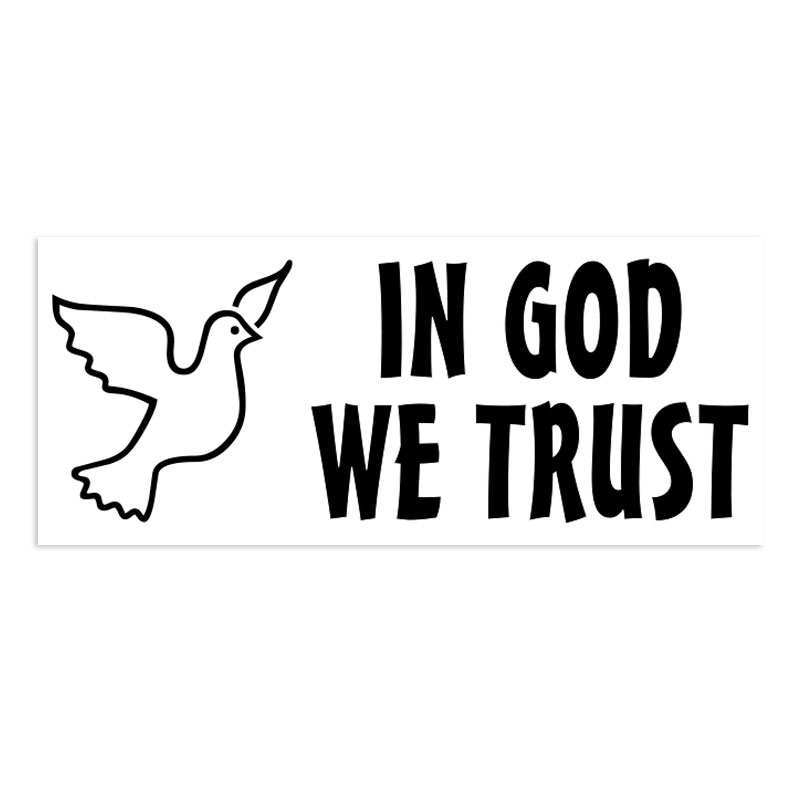 A dove adorns this IN GOD WE TRUST self-inking patriotic stamp that is 7/8" x 2-3/8" and available in your choice of 11 ink colors. Orders over $100 ship free!