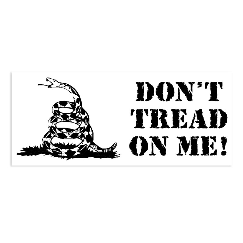 This DON'T TREAD ON ME patriotic stamp has an impression size of 7/8" x 2-3/8" and is available in 11 ink colors. Orders over $75 ship free!