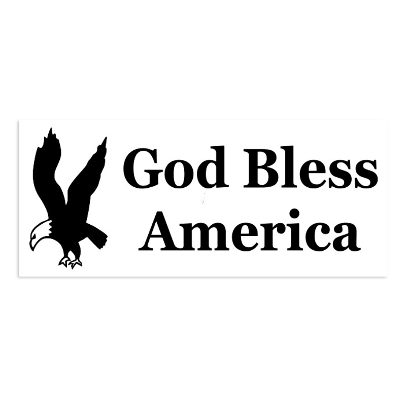 This GOD BLESS AMERICA, 7/8" x 2-3/8" self-inking patriotic stamp has a bald eagle design and is available in 11 ink colors. Orders over $75 ship free!