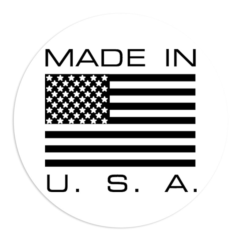 This MADE IN U.S.A. with Flag self-inking round stamp is 1-5/8" diameter and has 11 vibrant ink color choices. Orders over $75 ship free!