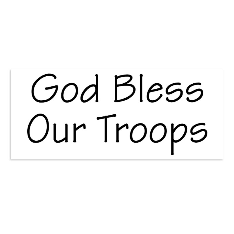 Show support of the troops w/ GOD BLESS OUR TROOPS on a self-inking stamp. Impression is 7/8" x 2-3/8" and comes in 11 ink colors. Orders over $75 ship free!