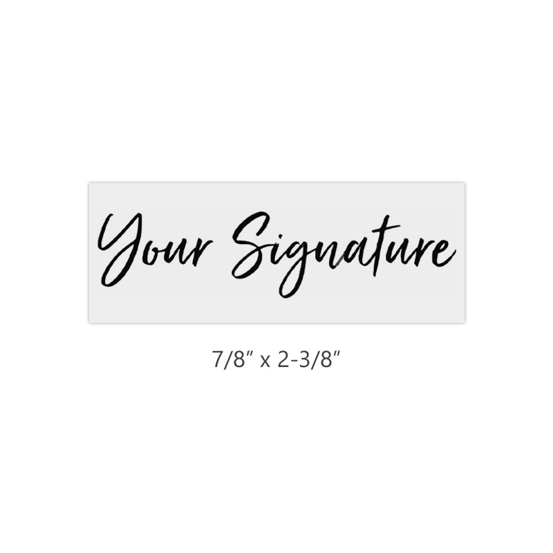 Don't write it, Stamp it! Customize this Shiny self-inking stamp w/ your actual signature w/ 11 colorful ink options! Free shipping on orders over $75!