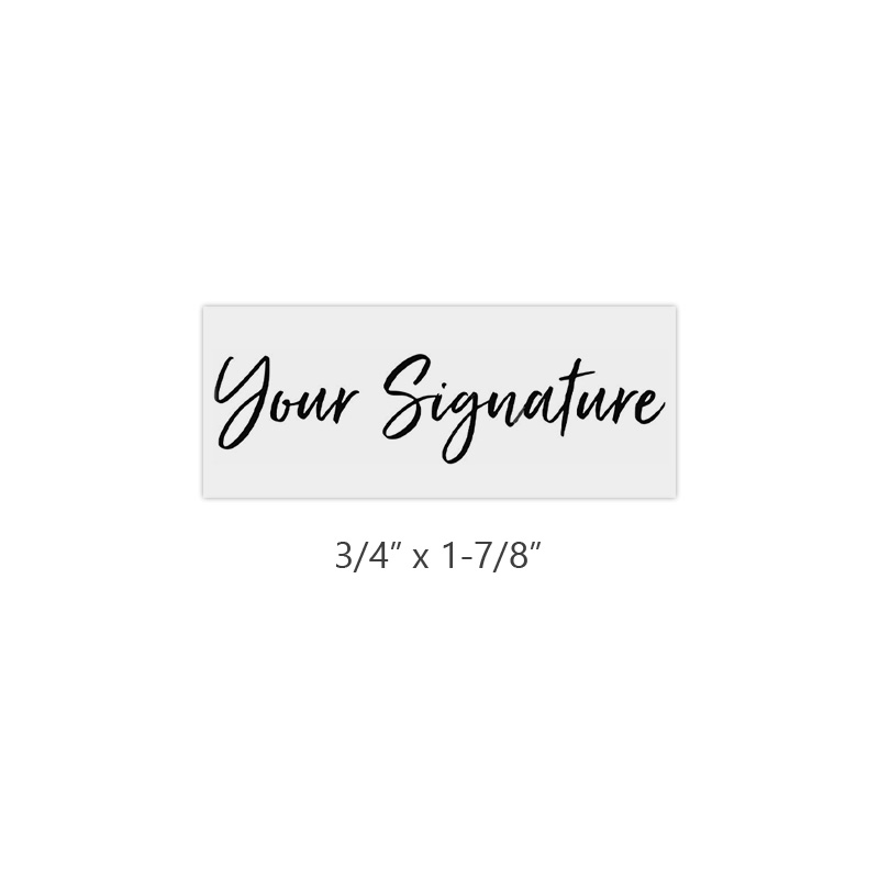 Don't write it, Stamp it! Ideal 4912 self-inking stamp with your actual signature in your choice of 11 ink colors! Free shipping on orders over $75!