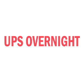 UPS Overnight Stock Message Stamp | Rubber Stamp Champ