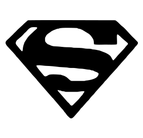 Solid Superman Logo Icon Rubber Stamp Rubber Stamp Champ