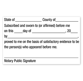 Notary Public Jurat Pre-Inked Stamp | Rubber Stamp Champ