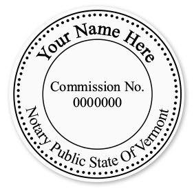 Vermont Notary Public Embossing Seal 