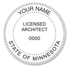 Minnesota Professional Architect Stamp | Rubber Stamp Champ