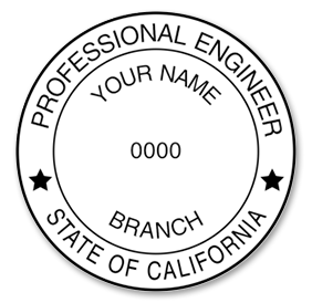 California Professional Engineer Stamp 