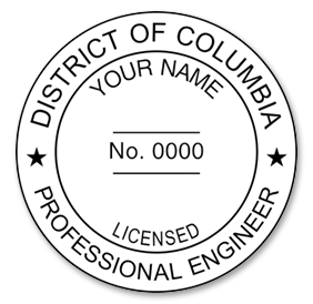 District of Columbia Professional Engineer Stamp | Rubber Stamp Champ